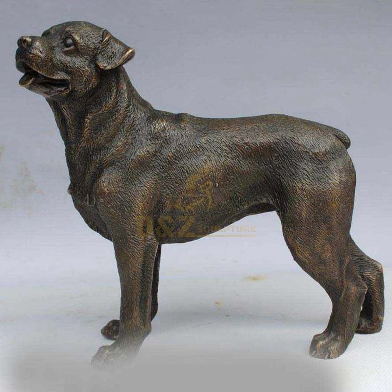 Metal Craft Bronze Cast Dog Bronze Metal Animal Sculpture