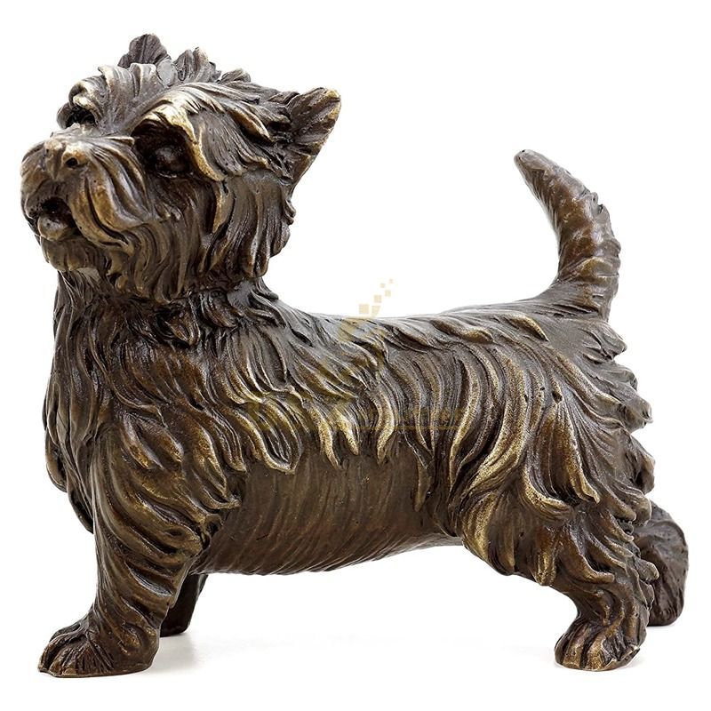 Large Antique Bronze Statue Modern Garden Dog Sculpture 0utside For Sale