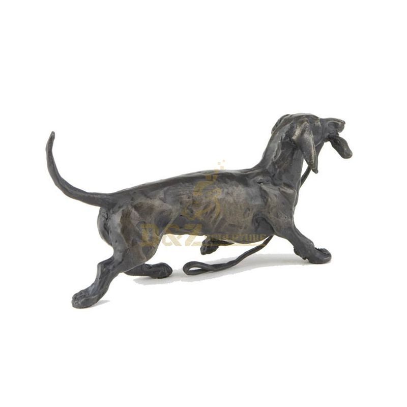 Metal Modern Bronze Dog Sculpture