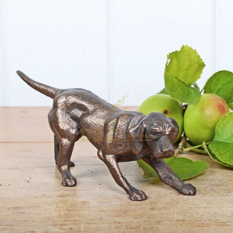 Large Outdoor Garden brass life size antique bronze dog statue sculpture