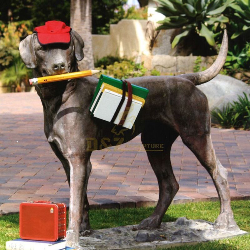 Hot sale outdoor animal bronze dog sculpture