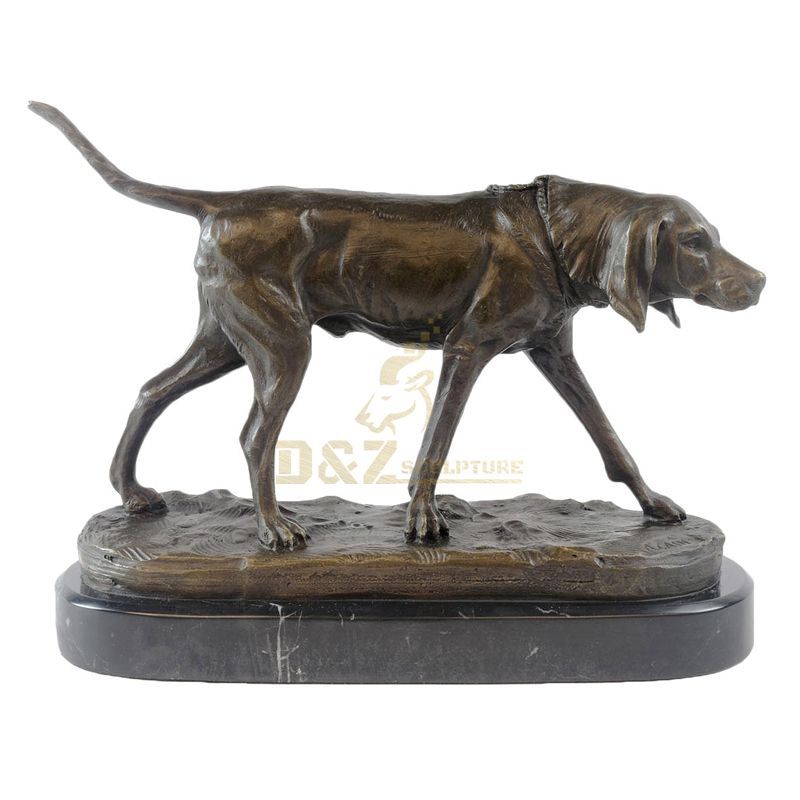 Handmade best quality life size cast brass bronze dog statue sculpture