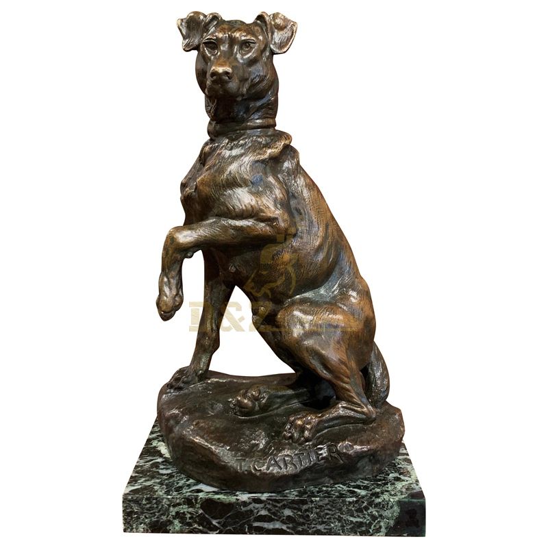Cast brass bronze chinese copper dog sculpture for sale