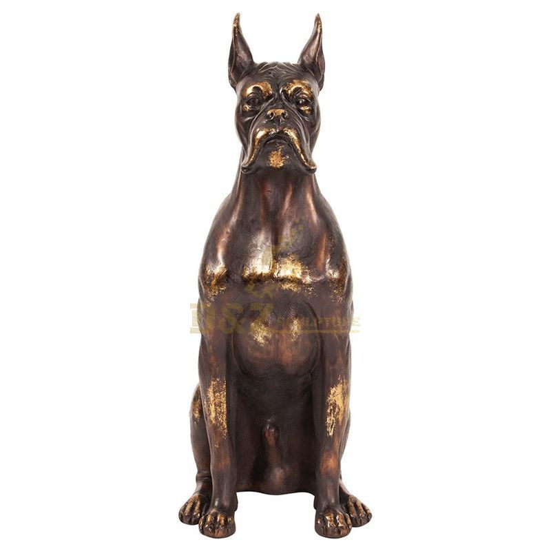 Metal cast bronze handicrafts dog pet sculpture for home decoration
