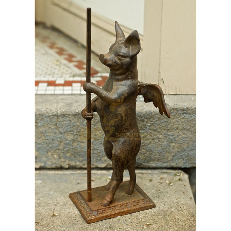Outdoor Life Size Animal Statue Brass Pig Statue