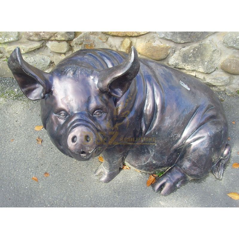 Bronze life size wild boar statue for garden decoration