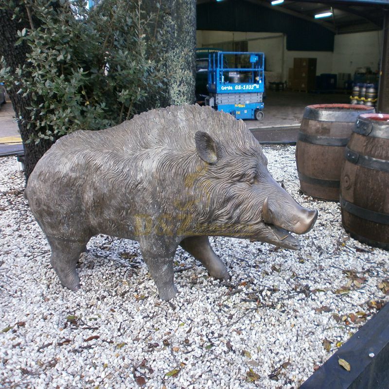 Life size metal animal sculptures bronze wild boar statues for sale c