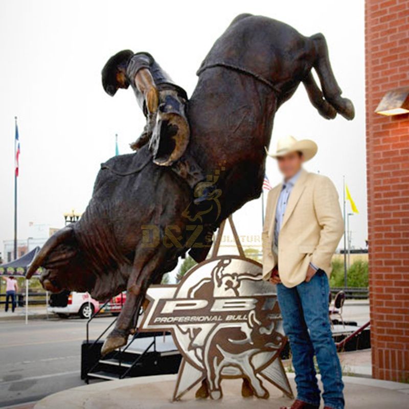 Outdoor street matador bronze bull sculpture decoration
