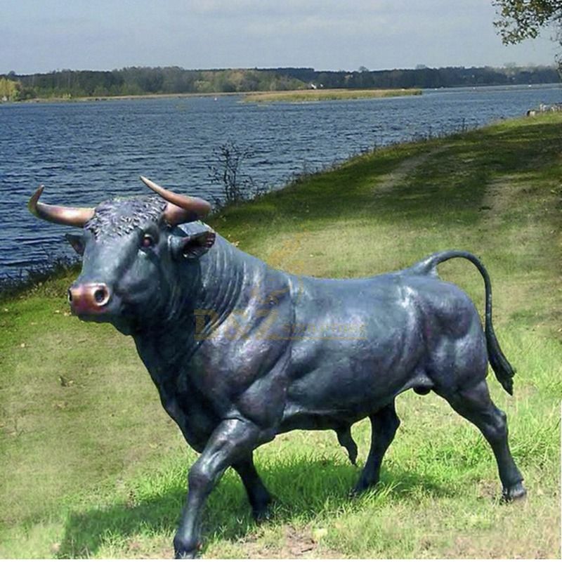 bronze bull sculpture