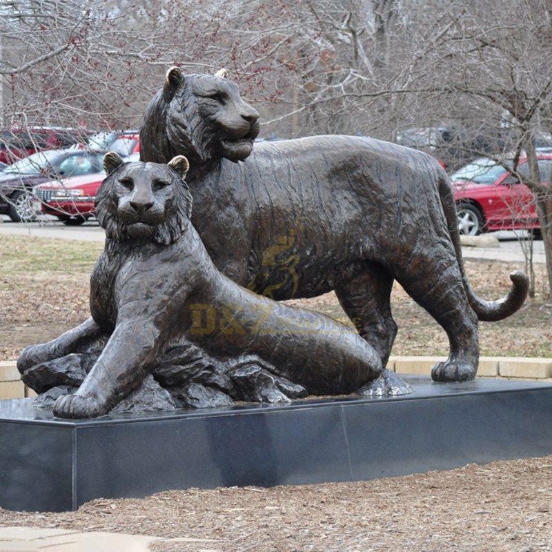 Outdoor Life Size Bronze Tiger Statues