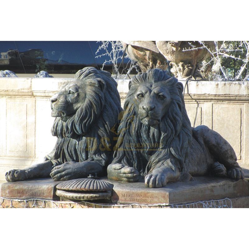 Popular bronze garden decoration sculpture lion statue