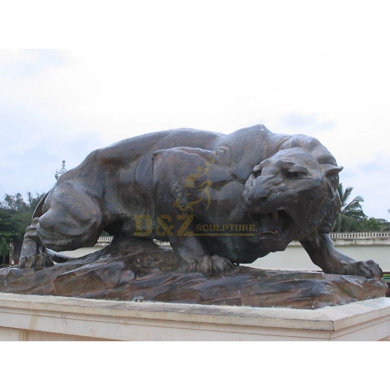 Sale good quality life-size art bronze animal leopard sculpture