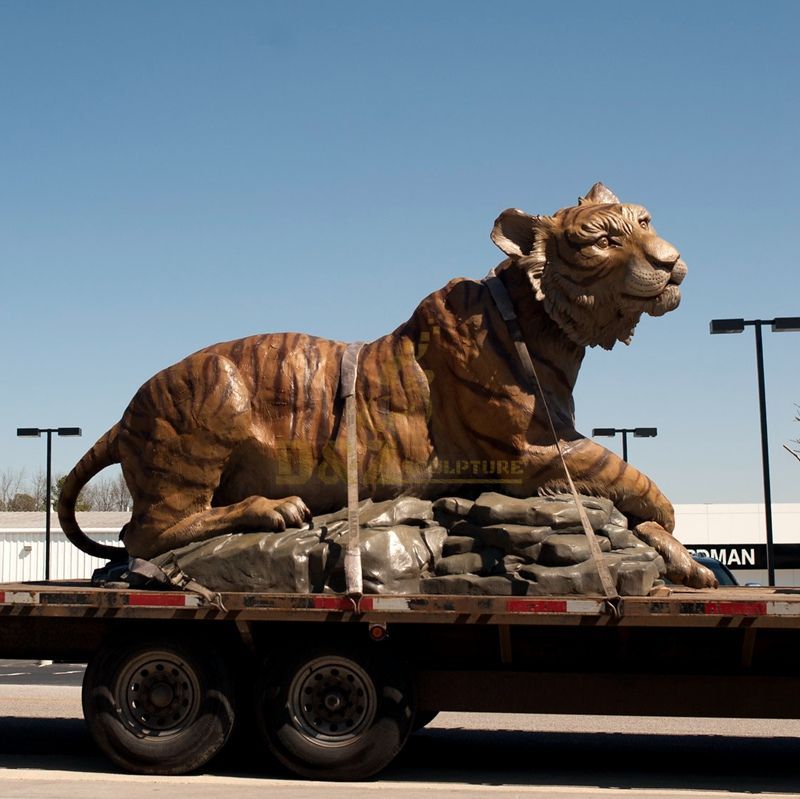 bronze animal tiger sculpture for park decoration