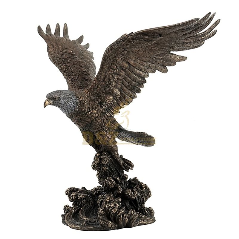 Decorative Animal Sculpture Hot Cast Eagle Bronze Statue