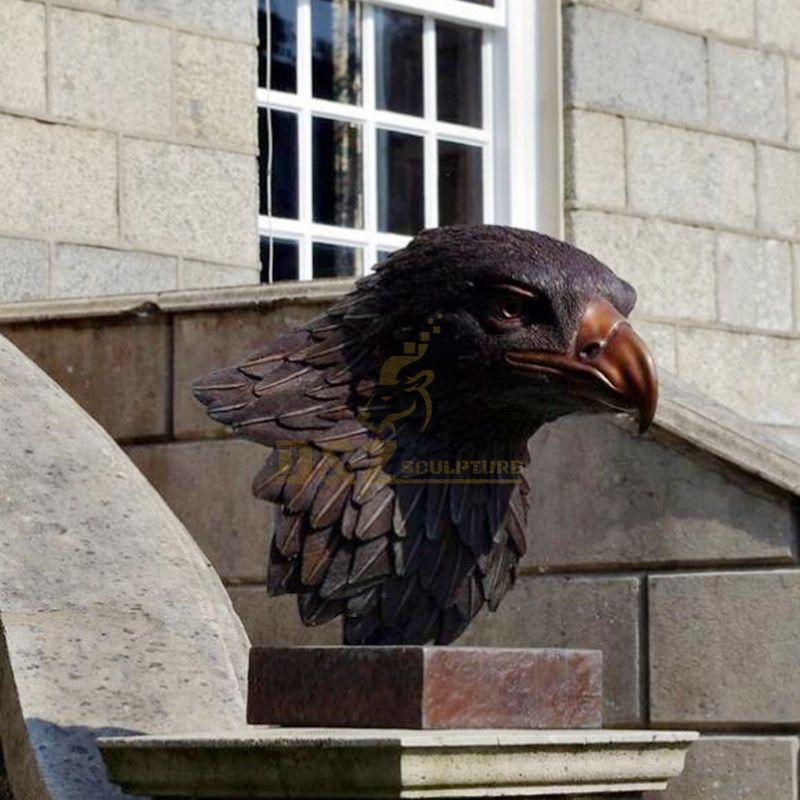Art garden bronze eagle head sculpture