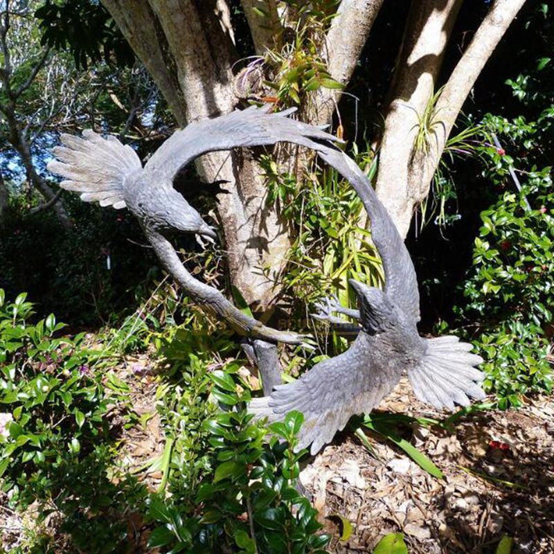 Outdoor large size bronze eagle sculptures