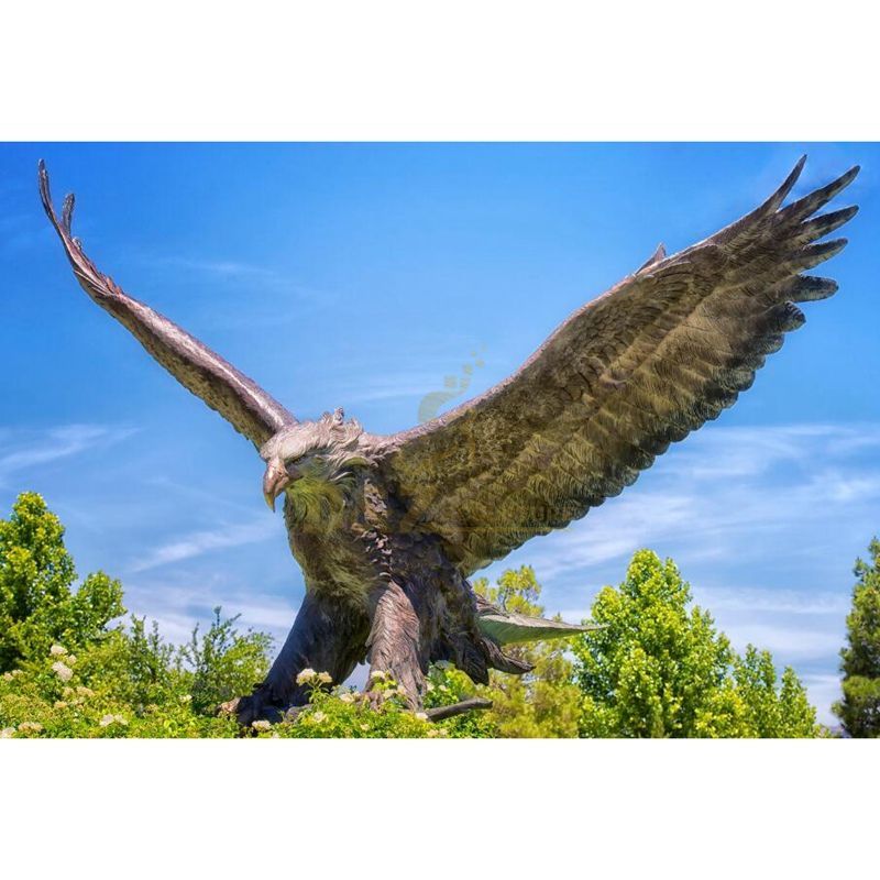 Large outdoor garden statue bronze eagle sculpture for sale