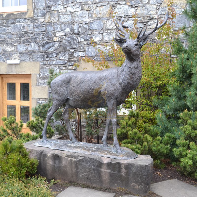 Large size Garden Decorative Bronze Elk Sculpture for Sale