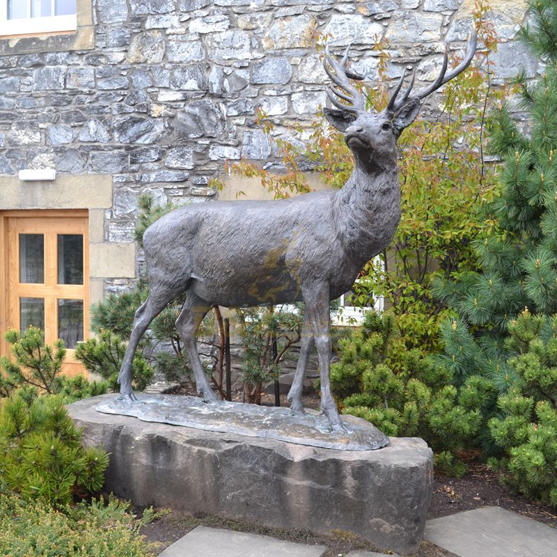 Large size Garden Decorative Bronze Elk Sculpture for Sale