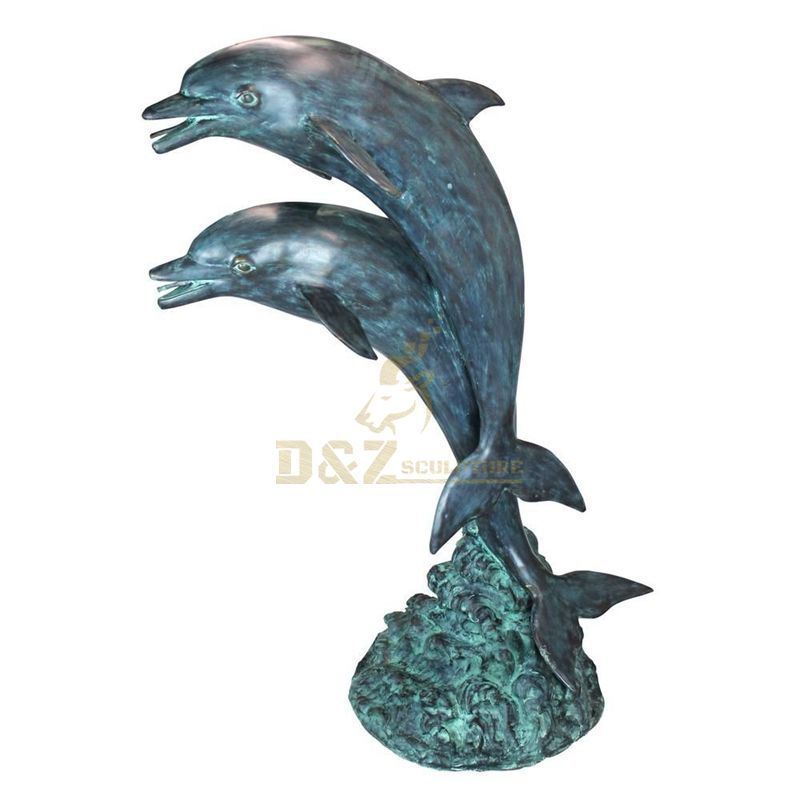 Outdoor Metal Animal Bronze Dolphin Sculpture