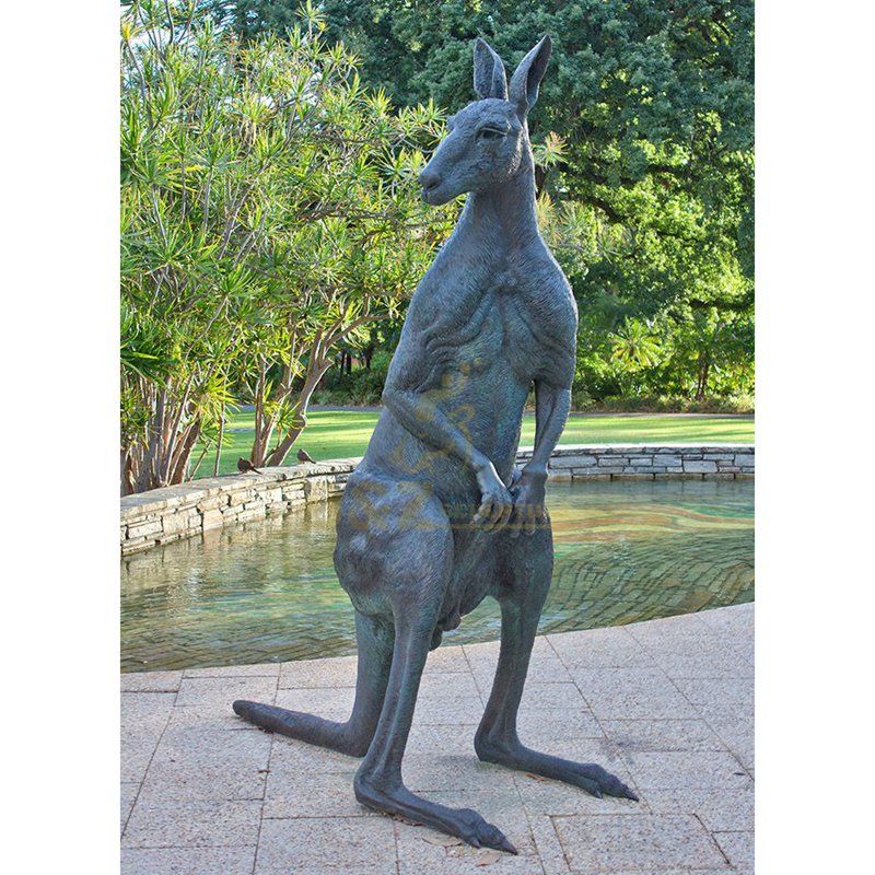 Life Size Standing Bronze  Kangaroo sculpture