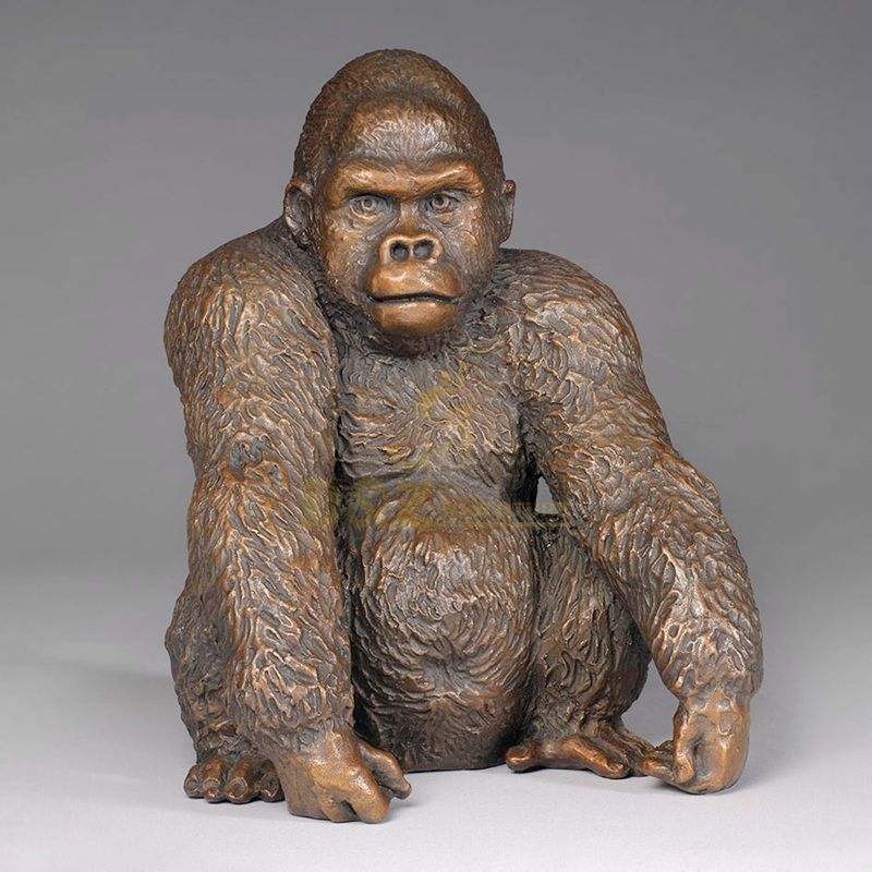 Custom Design Amusement Park Products Bronze Gorilla Statue