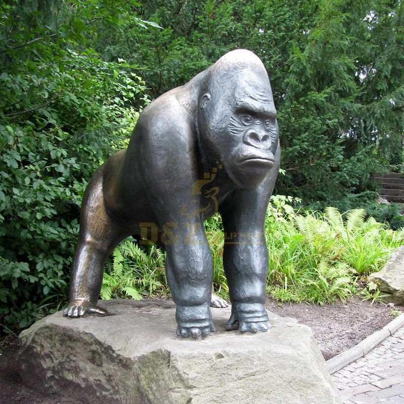 Life Size Bronze Gorilla Sculpture