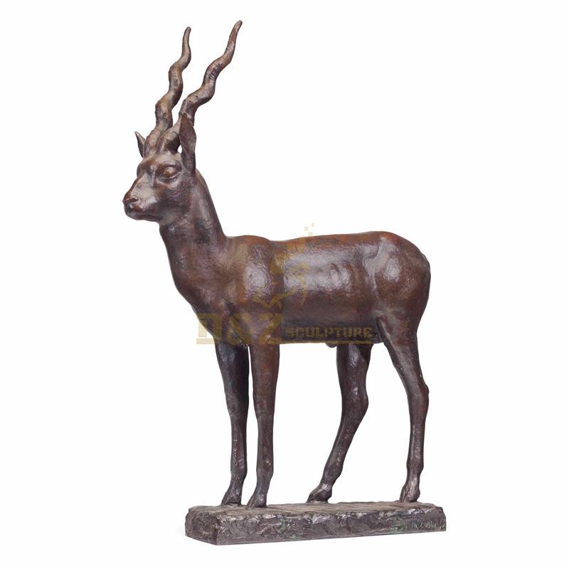 Life Size Bronze antelope Standing Sculpture For Outdoor