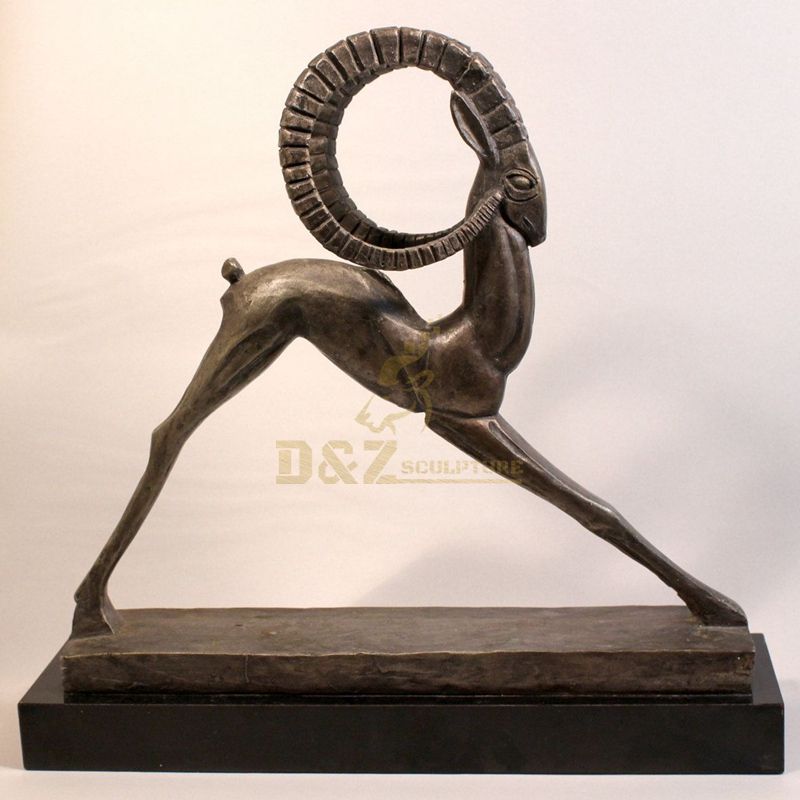 bronze antelope sculpture