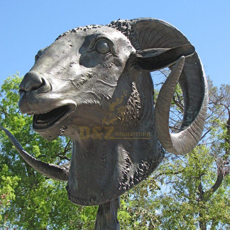 Hot sale bronze antelope bust statue animal sculpture