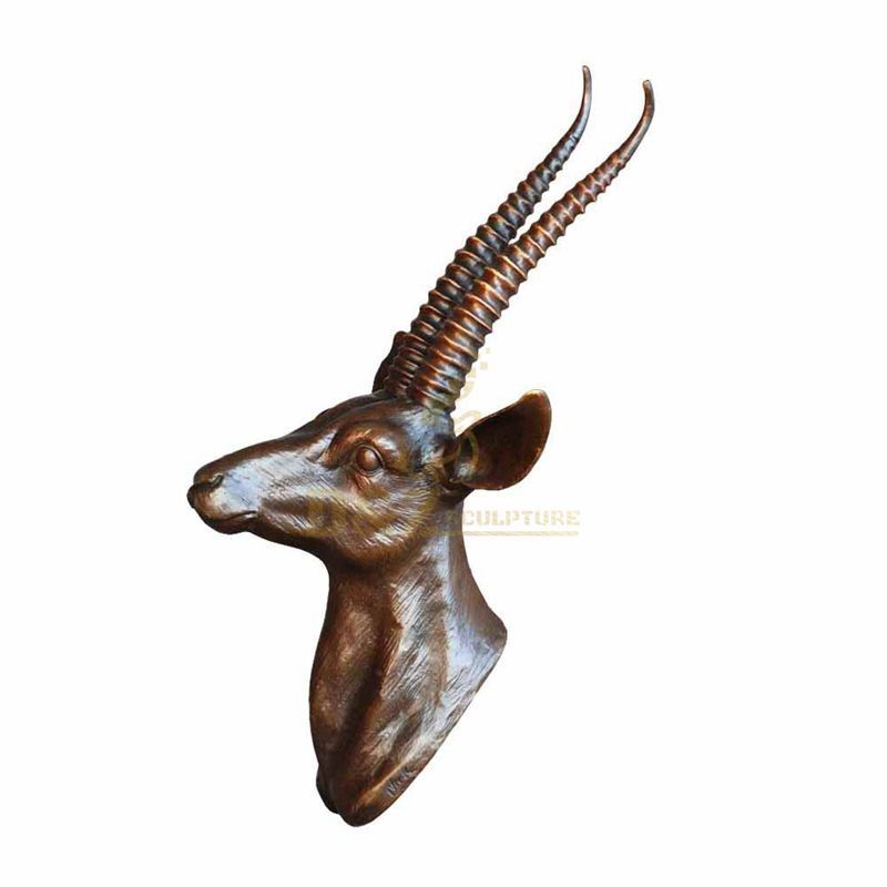 Modern garden outdoor metal animal bronze antelope sculpture