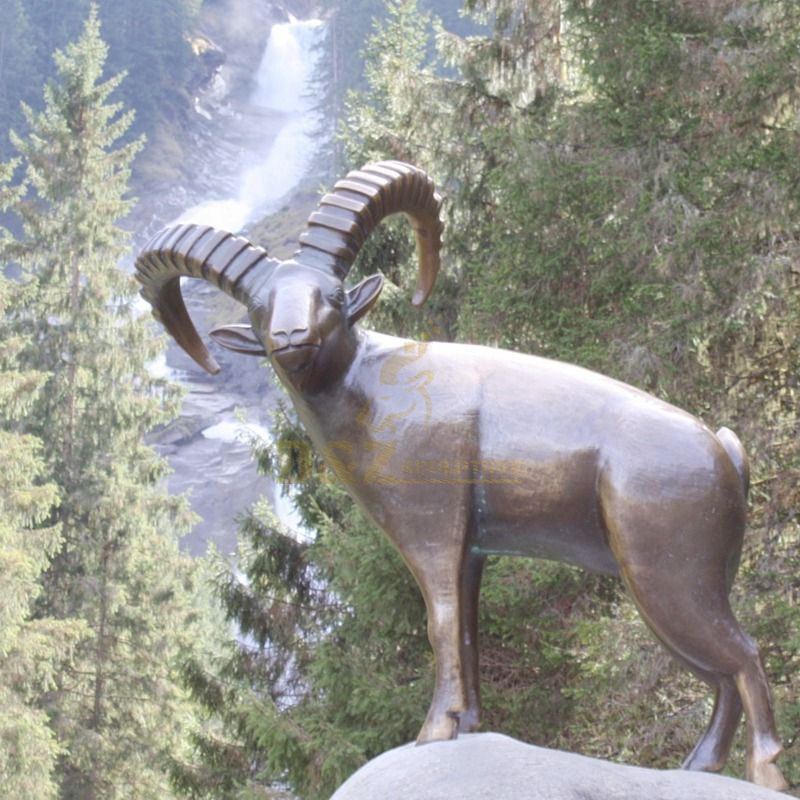 Custom craft brass bronze antelope sculpture