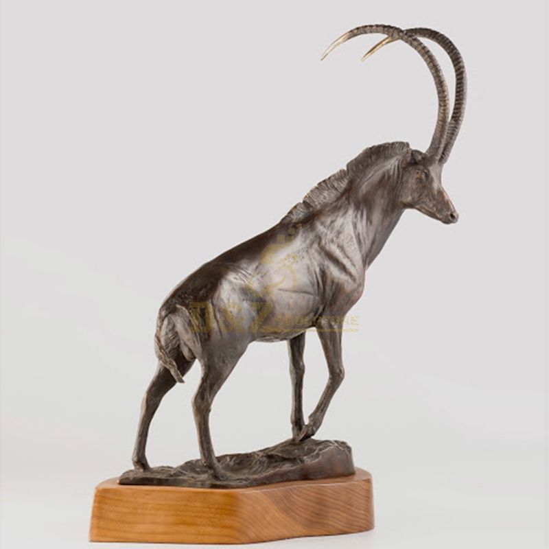 Life Size Jumping bronze antelope Sculpture