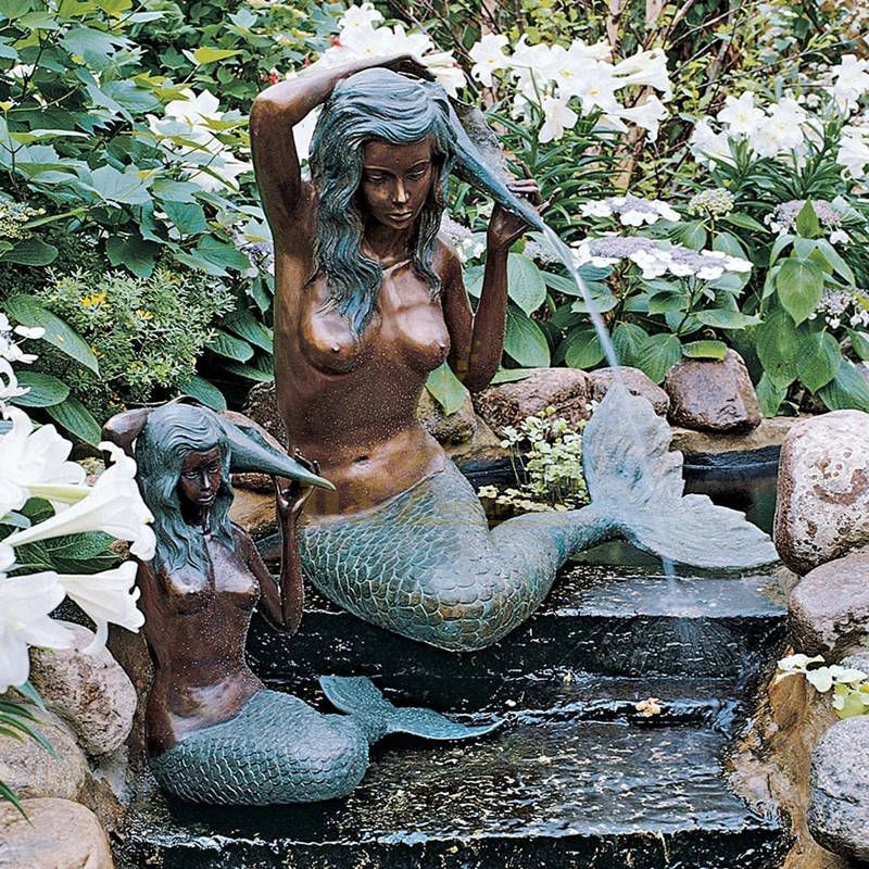 Factory Directly Supplies large outdoor bronze mermaid sculpture for garden decoration