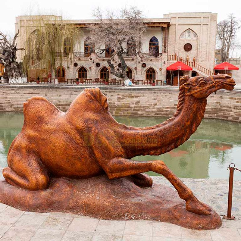 High quality garden decor outdoor bronze camel sculpture