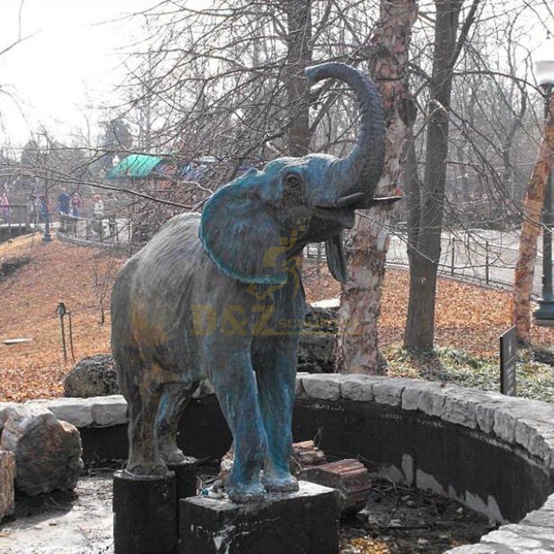 Outdoor customized garden bronze elephant statue sculpture