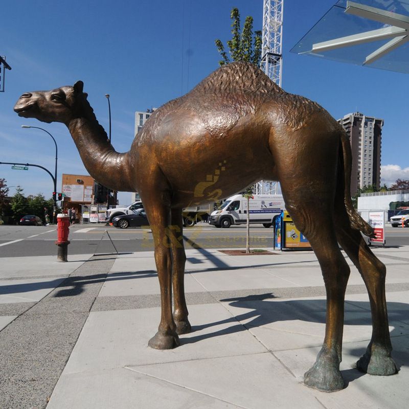 High quality garden decor outdoor bronze camel sculpture