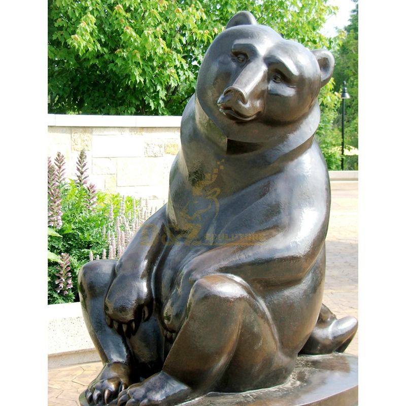 Large Brass Bear Figurine Sculptures For Outdoor Decoration