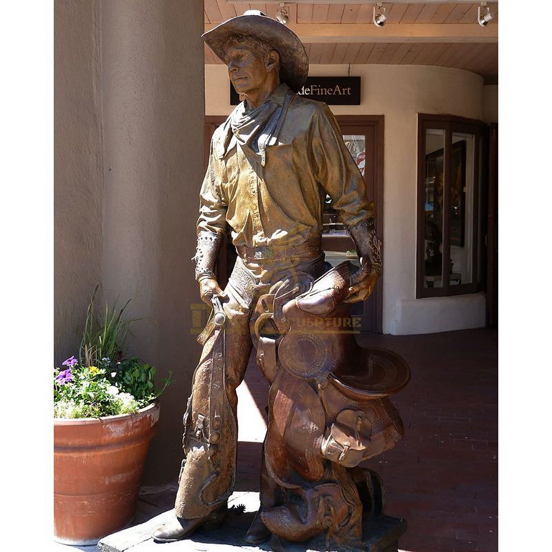 Hottest China Wholesale Cowboy Bronze Sculpture