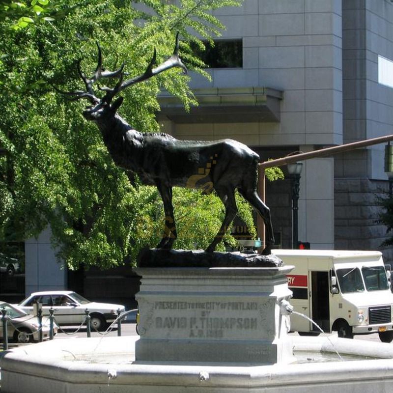Brass Animal Metal Stag Statue Bronze Deer Sculpture