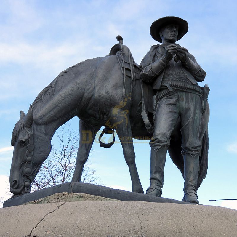 Cowboy Bronze Sculpture For Sale