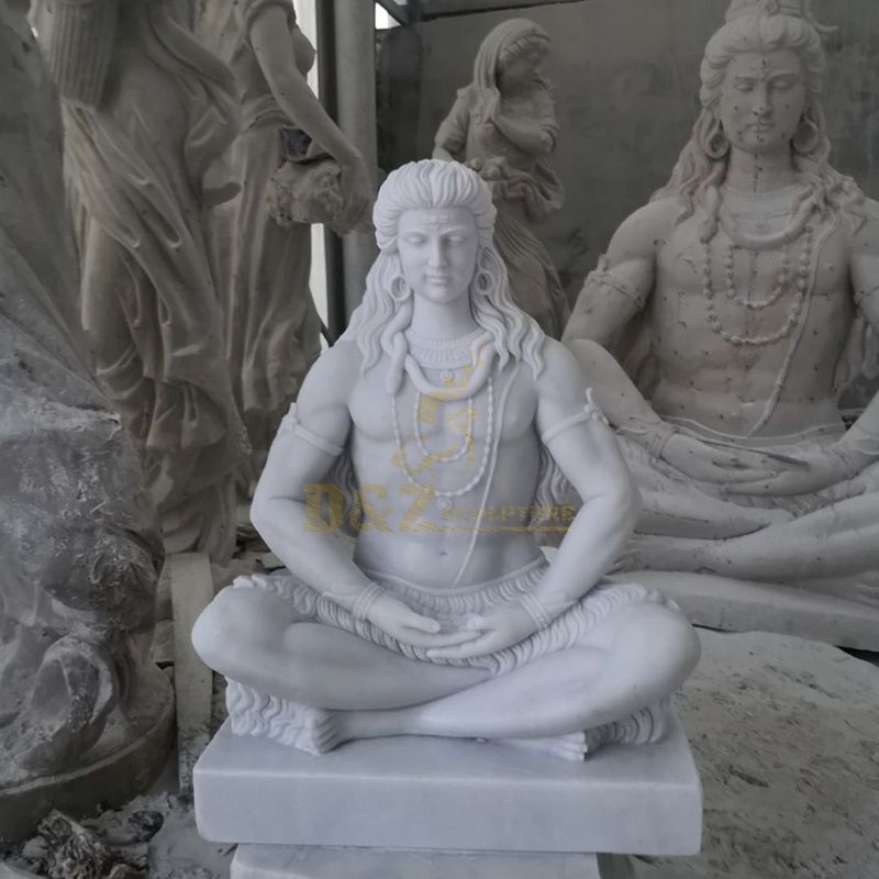 Lifesize Factory Price Indian Hindu God Lord Shiva Stone Marble Statue