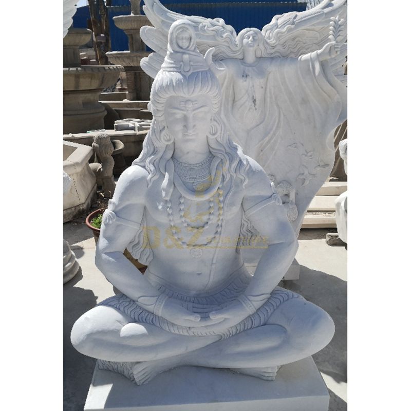 Factory White Marble Indian God Lord Shiva Stone Statue