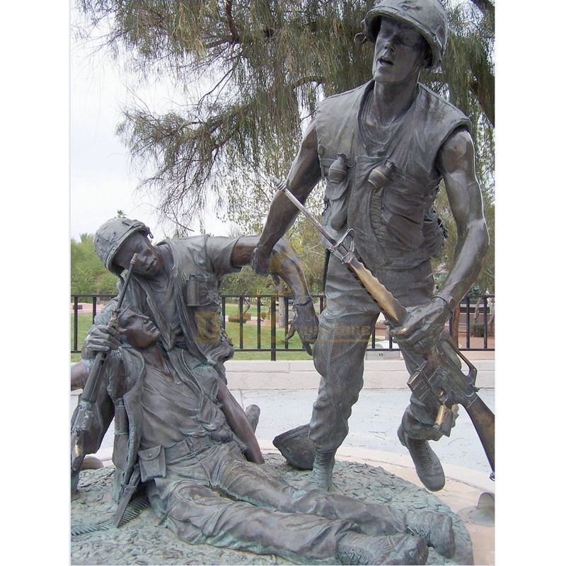 Outdoor Three Soldiers Vietnam Veterans Memorial Bronze Sculpture