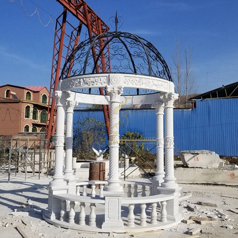 Hand Carved Marble Stone Garden Gazebo