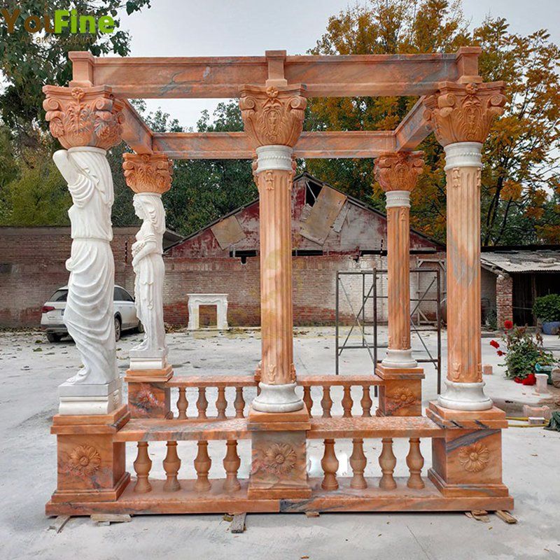 Hand Carved Marble Stone Garden Gazebo