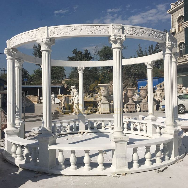 Cheap Price Custom Natural Stone Marble Outdoor Garden Gazebo