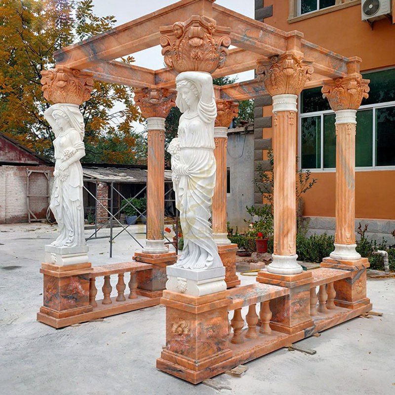 Natural Outdoor Marble Gazebo For Decorative