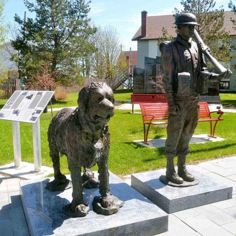 Large Size Fine Cast Solider Bronze Dog Sculpture Park Decor
