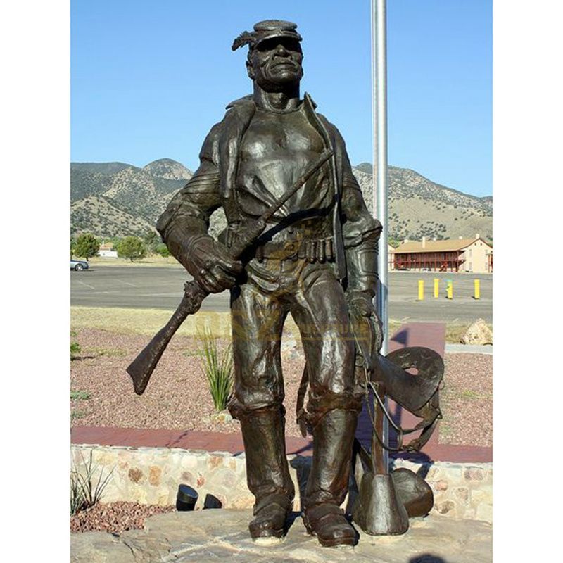 life size warrior soldier bronze military statue